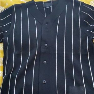 Black Scale Button Down Jersey